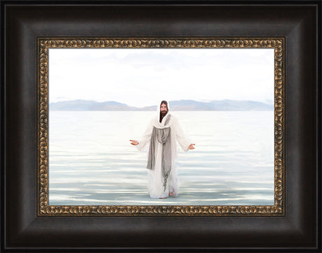 Resurrected Lord - framed giclee canvas