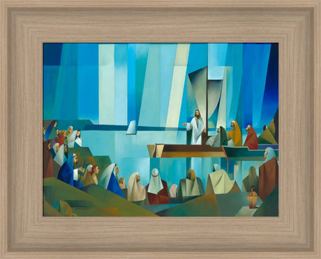 Jesus Preaching from a Boat by Jorge Cocco