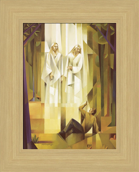 God, the Father, and Jesus Christ appear to the boy, Joseph Smith. Art 16