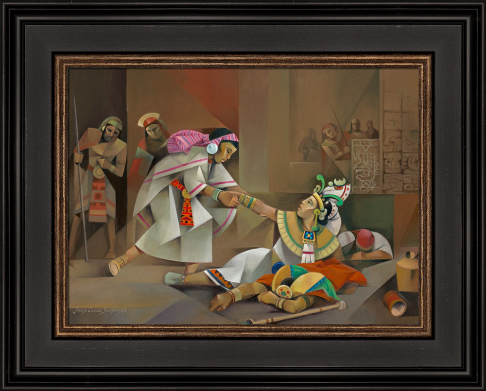 Abish the Lamanite - framed giclee canvas