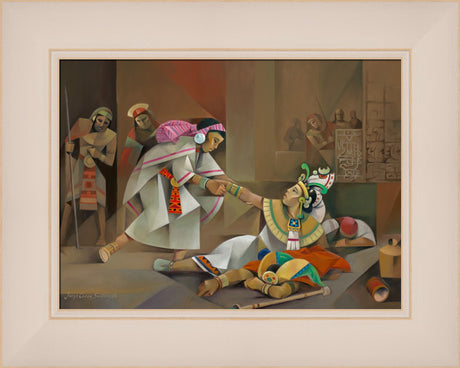 Abish the Lamanite - framed giclee canvas