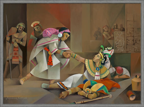 Abish the Lamanite - framed giclee canvas