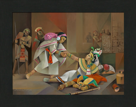 Abish the Lamanite - framed giclee canvas