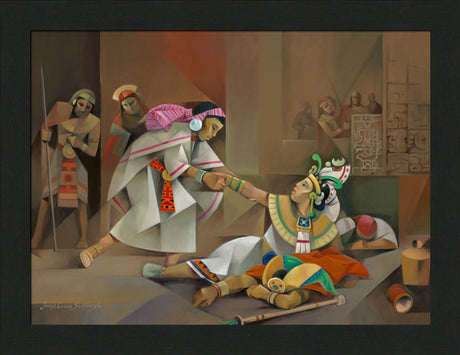 Abish the Lamanite - framed giclee canvas