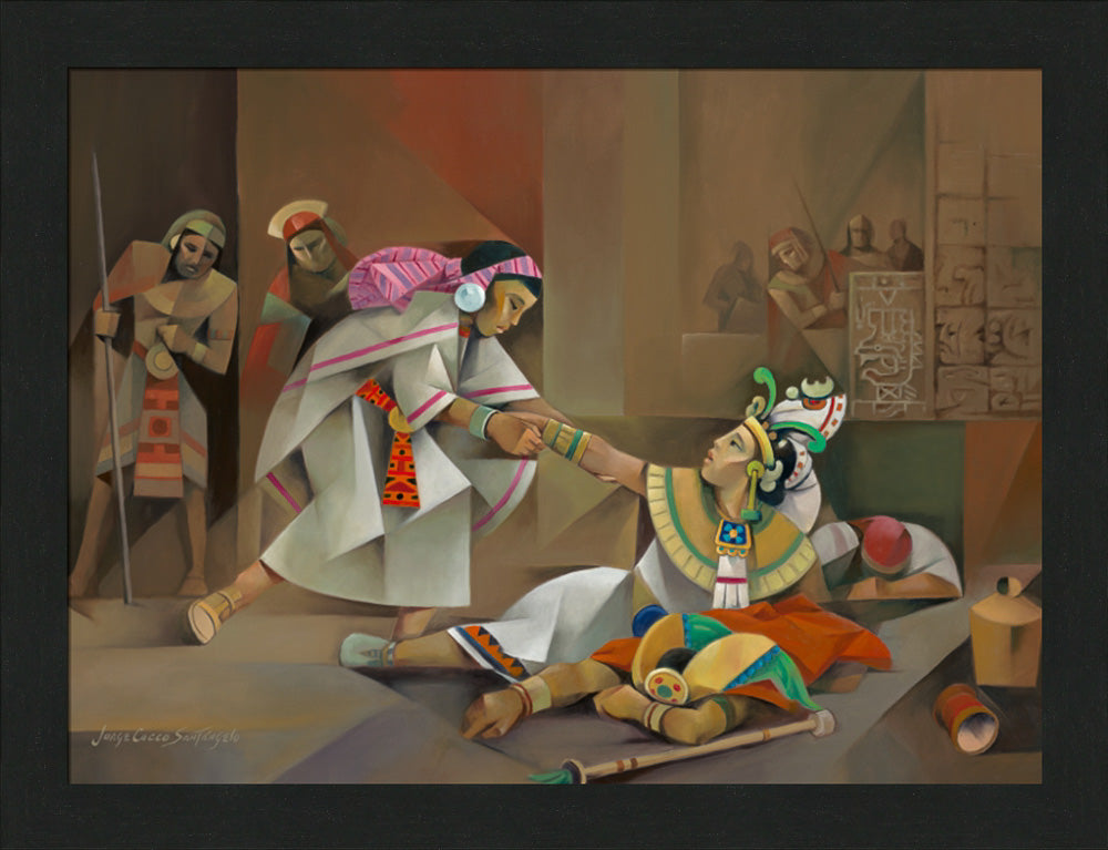 Abish the Lamanite - framed giclee canvas