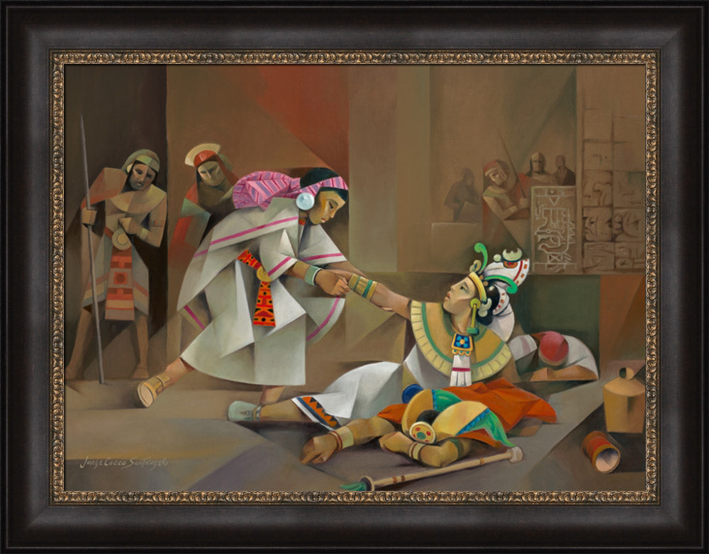 Abish the Lamanite - framed giclee canvas