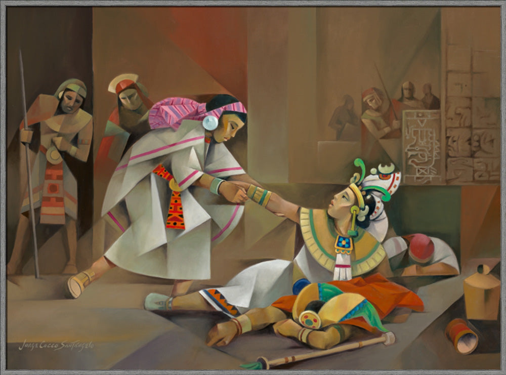 Abish the Lamanite - framed giclee canvas