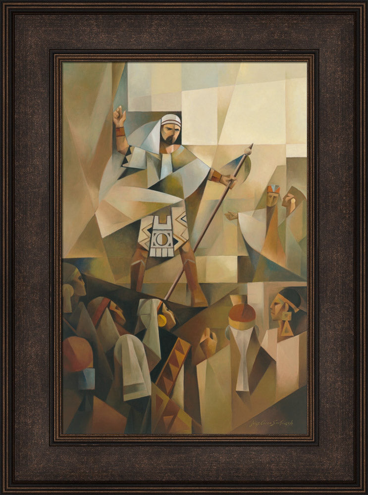 Alma Preaching - framed giclee canvas