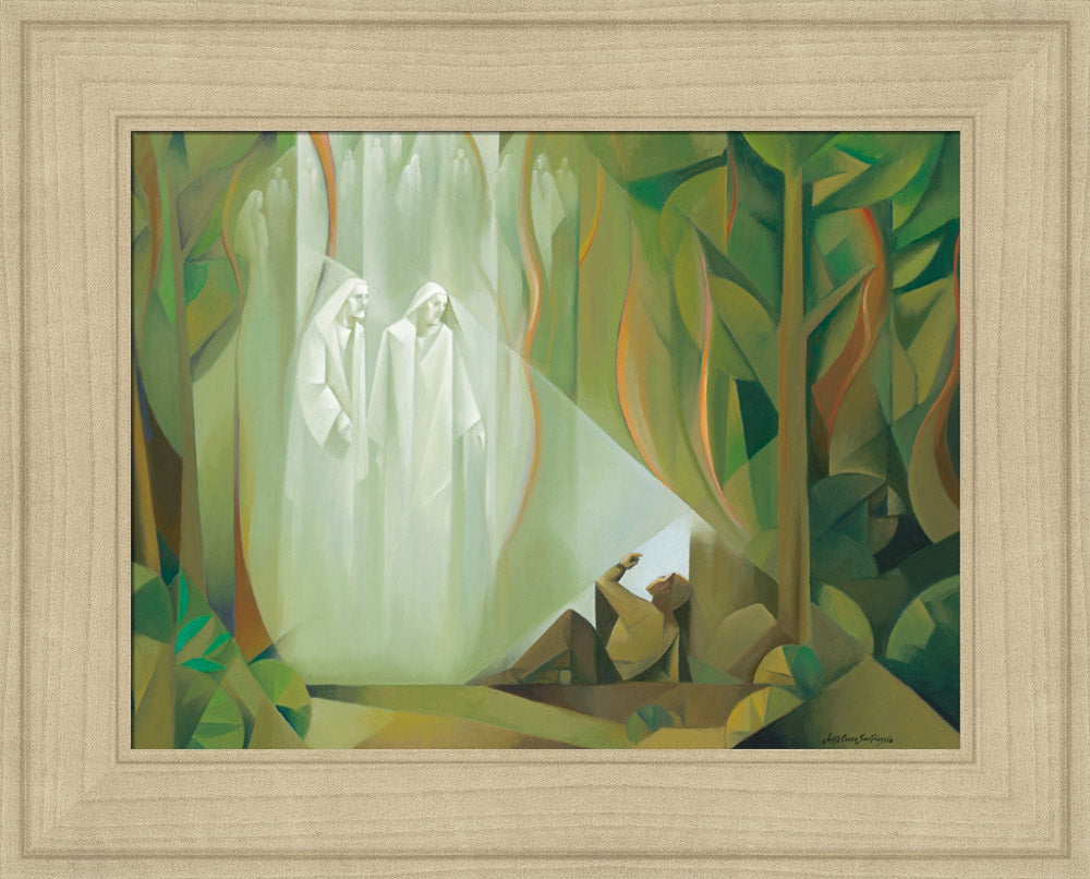 I Saw Two Personages - framed giclee canvas