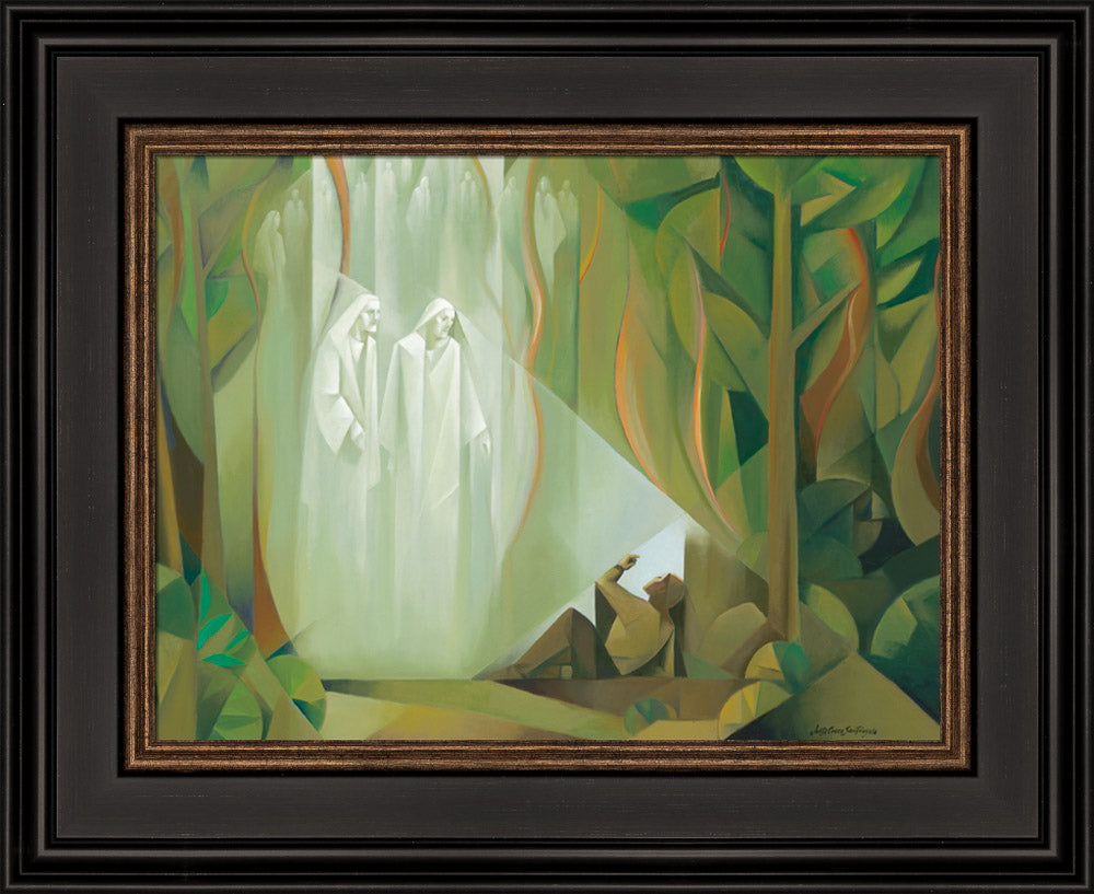 I Saw Two Personages - framed giclee canvas