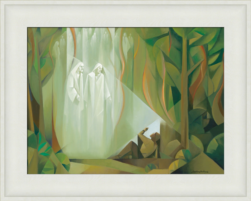 I Saw Two Personages - framed giclee canvas