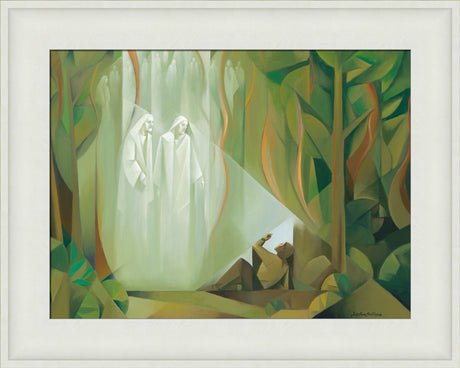 I Saw Two Personages - framed giclee canvas