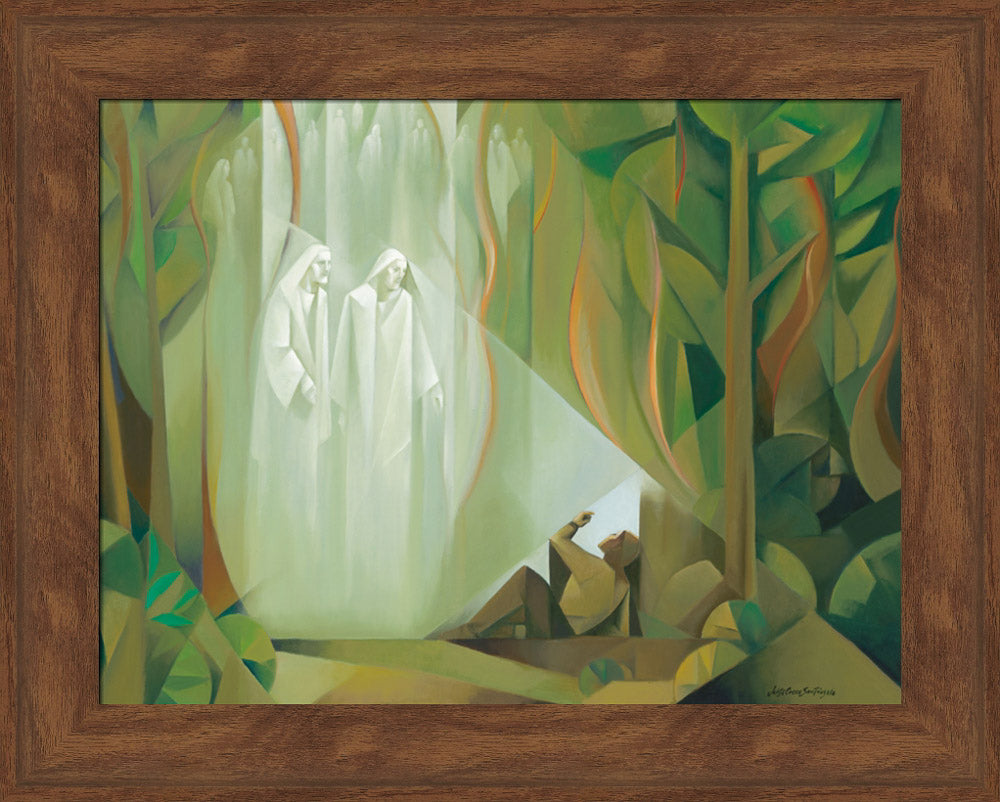 I Saw Two Personages - framed giclee canvas