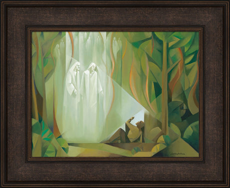 I Saw Two Personages - framed giclee canvas