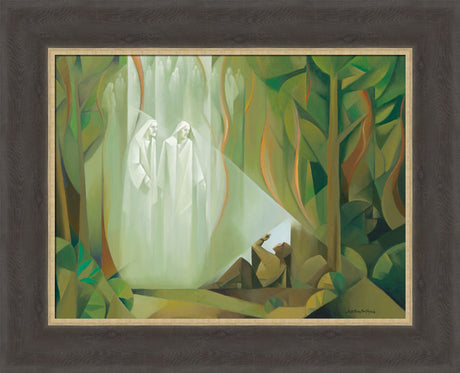 I Saw Two Personages - framed giclee canvas