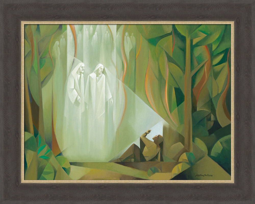 I Saw Two Personages - framed giclee canvas