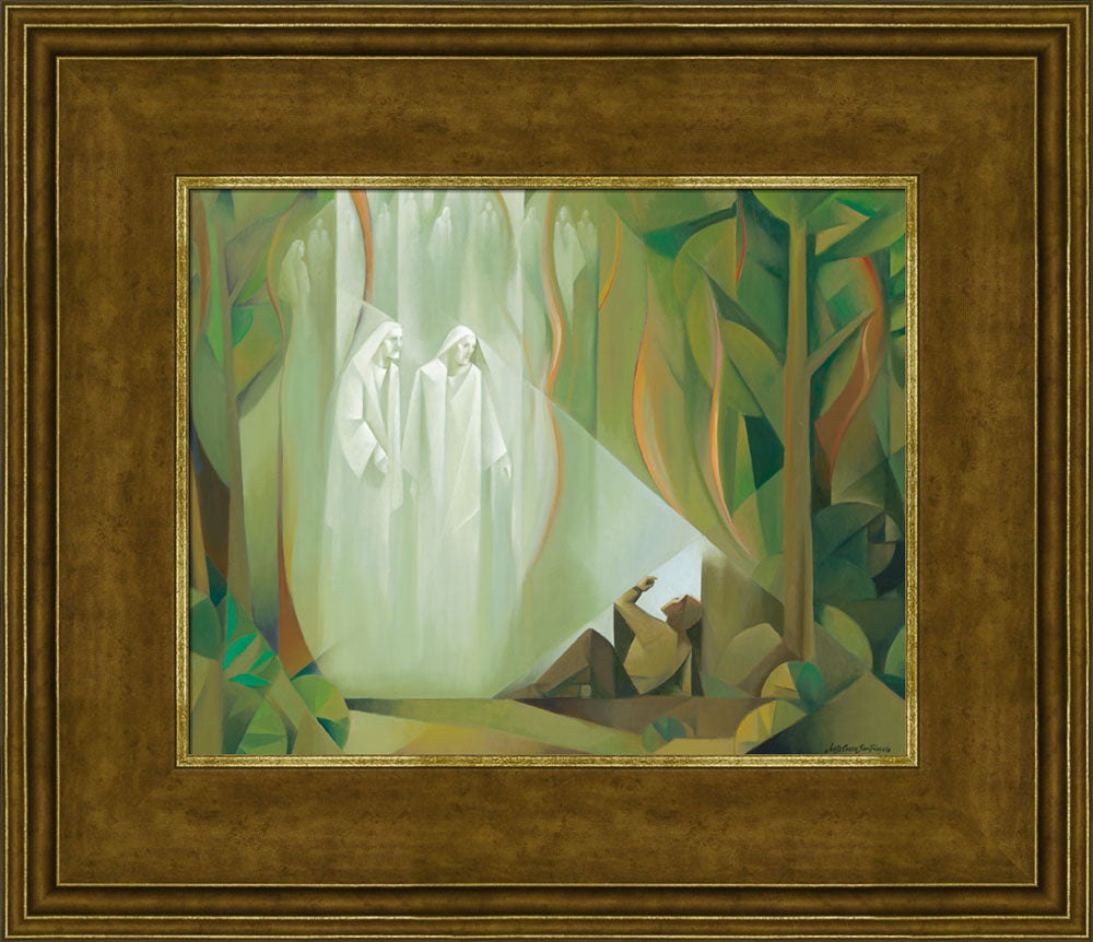 I Saw Two Personages - framed giclee canvas