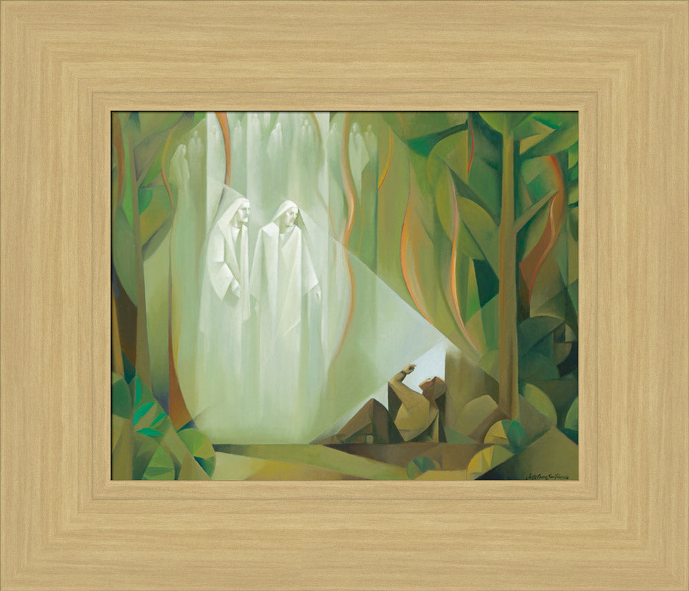 I Saw Two Personages - framed giclee canvas