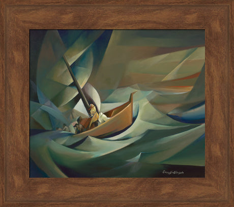 Nephi in the Storm - framed giclee canvas