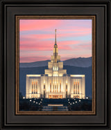 Saratoga Springs Temple - Abide With Me - framed giclee canvas