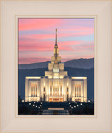 Saratoga Springs Temple - Abide With Me - framed giclee canvas