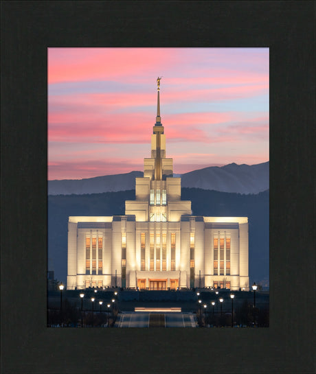 Saratoga Springs Temple - Abide With Me - framed giclee canvas