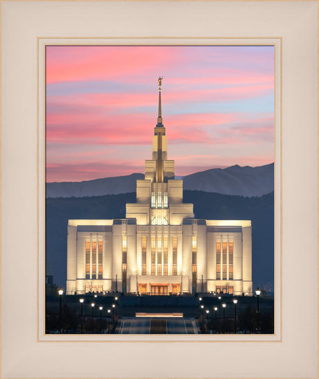 Saratoga Springs Temple - Abide With Me - framed giclee canvas