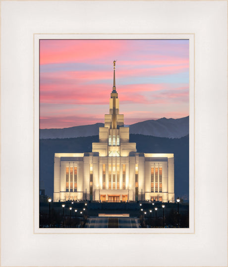 Saratoga Springs Temple - Abide With Me - framed giclee canvas