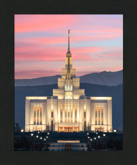 Saratoga Springs Temple - Abide With Me - framed giclee canvas