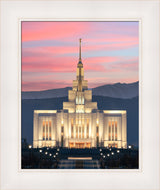 Saratoga Springs Temple - Abide With Me - framed giclee canvas