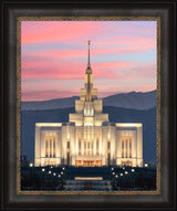 Saratoga Springs Temple - Abide With Me - framed giclee canvas