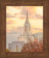 Orem Temple - Break of Day - framed giclee canvas