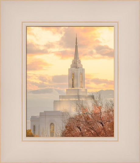 Orem Temple - Break of Day - framed giclee canvas