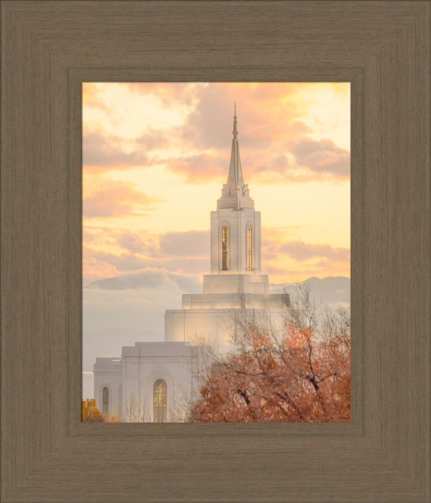 Orem Temple - Break of Day - framed giclee canvas