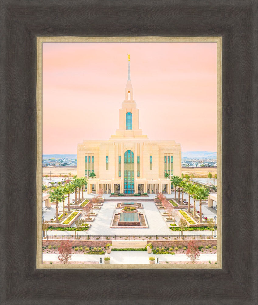 Red Cliffs Temple - New Beginnings - framed giclee canvas