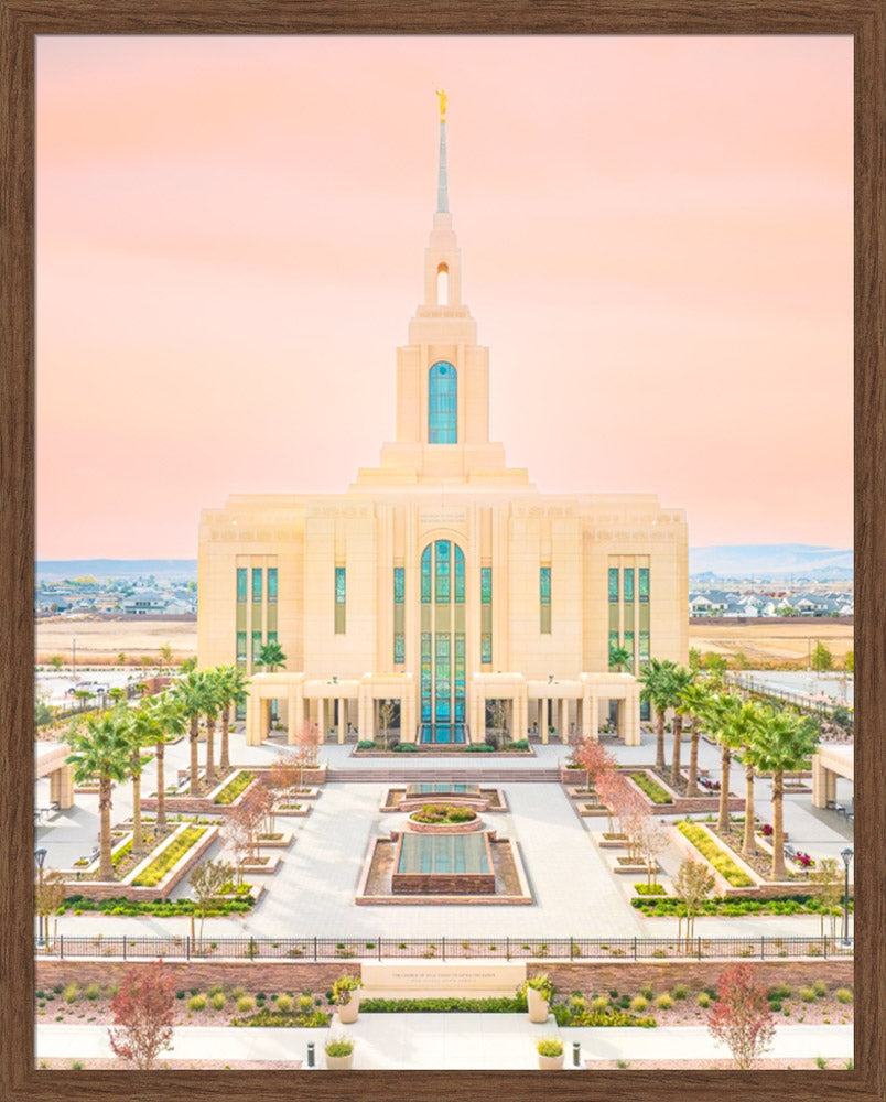 Red Cliffs Temple - New Beginnings - framed giclee canvas