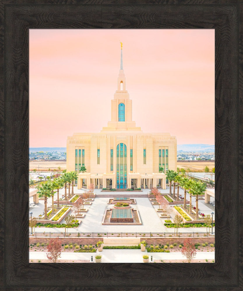 Red Cliffs Temple - New Beginnings - framed giclee canvas