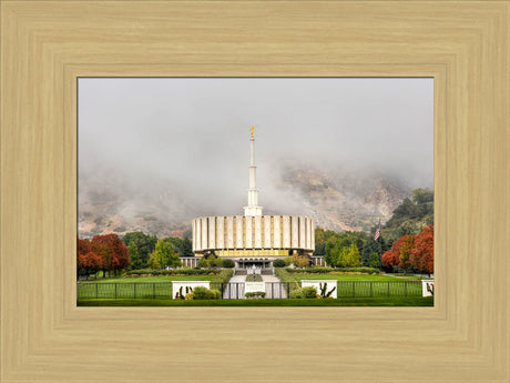 Provo Temple - Fall Fog by Kyle Woodbury