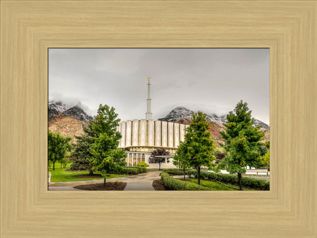 Provo Temple - Snowcapped Mountains by Kyle Woodbury