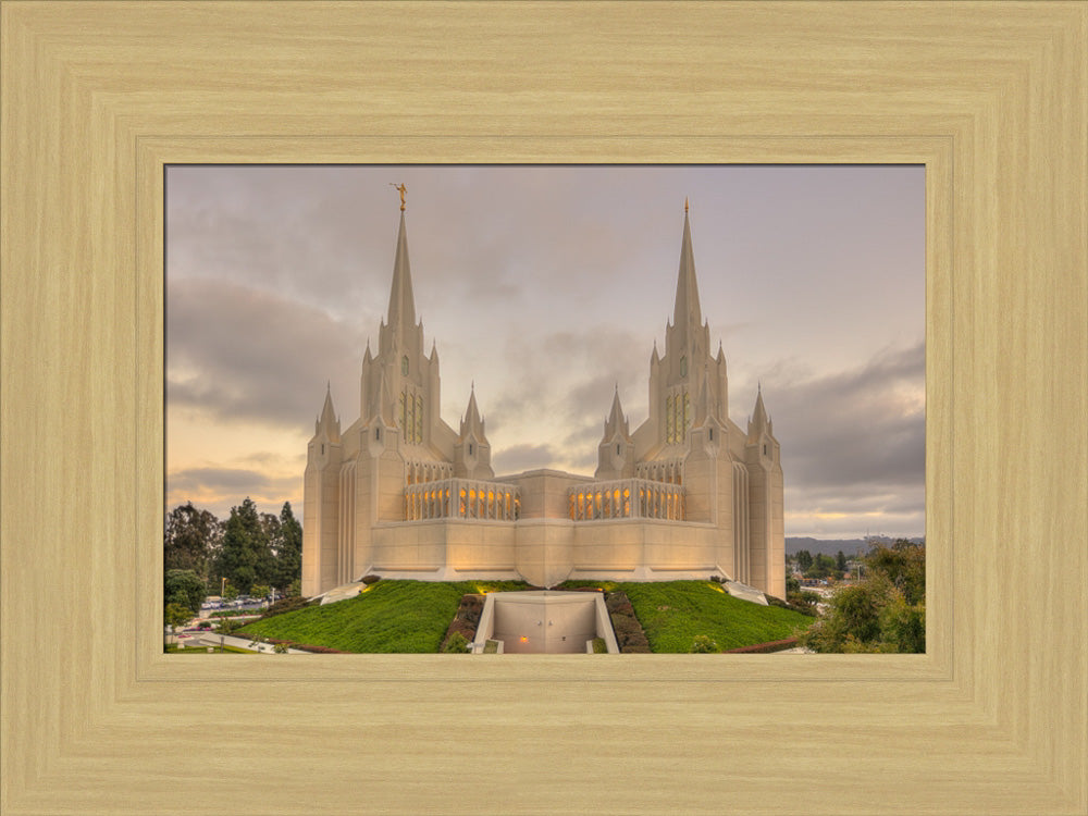 San Diego Temple - Evening Sunset by Kyle Woodbury