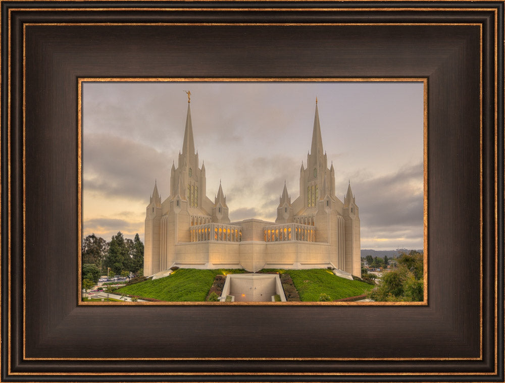 San Diego Temple - Evening Sunset by Kyle Woodbury