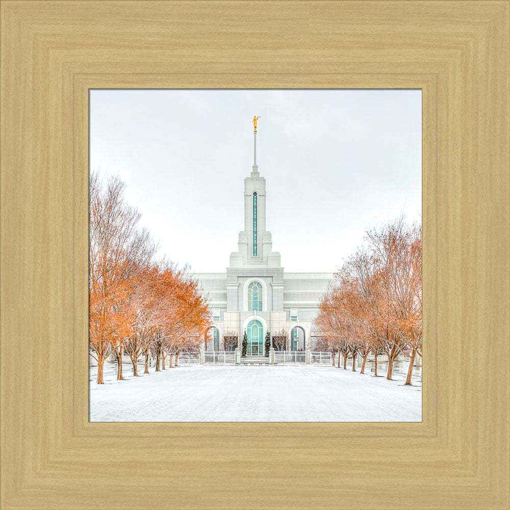 Mount Timpanogos Temple - First Snowstorm by Kyle Woodbury