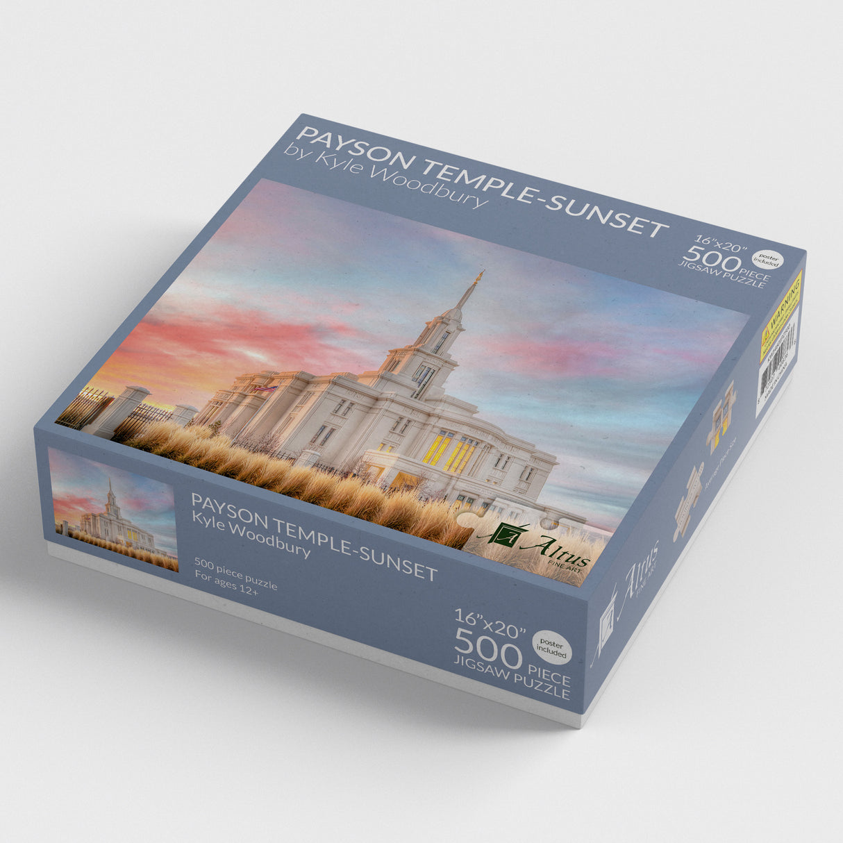 Payson Temple - Sunset 16x20 jigsaw puzzle 500 pieces