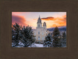 Manti Temple - Snow Covered Valley by Lance Bertola