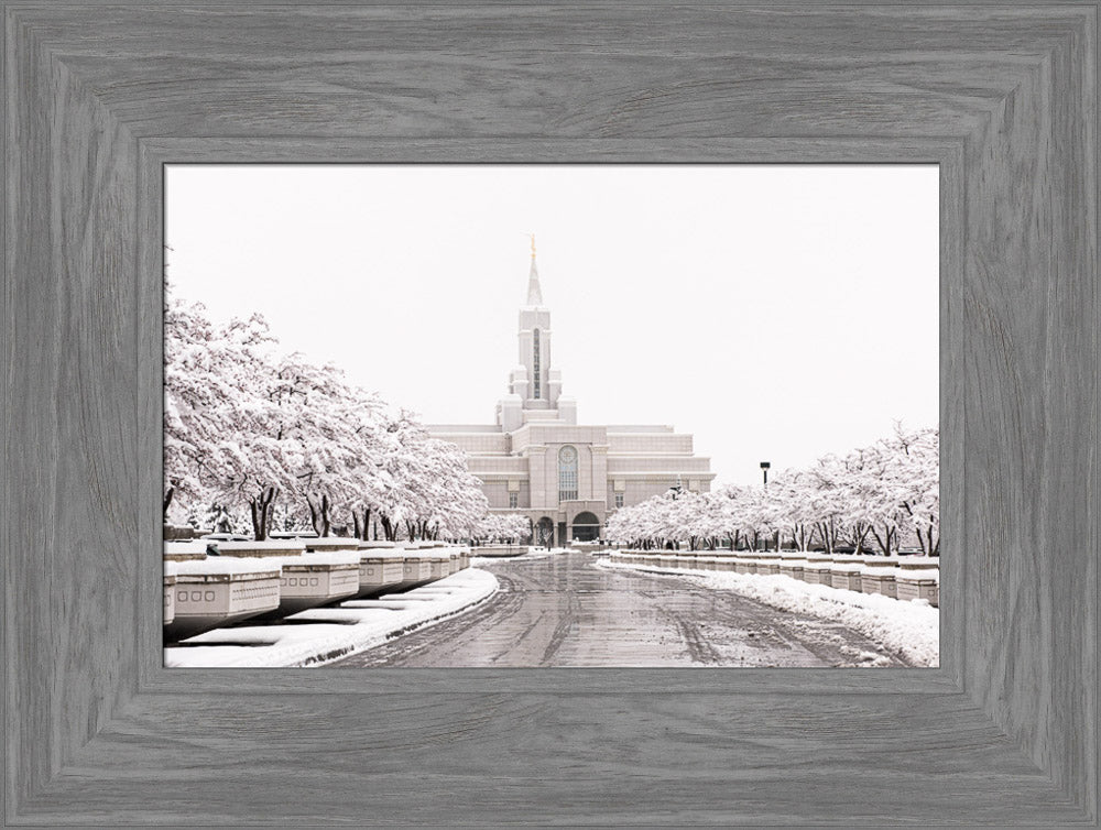 Bountiful Temple - In the Snow by Lance Bertola