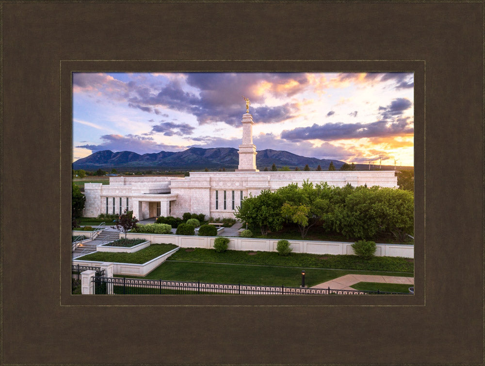 Monticello Temple - Blue Abajo Mountains by Lance Bertola