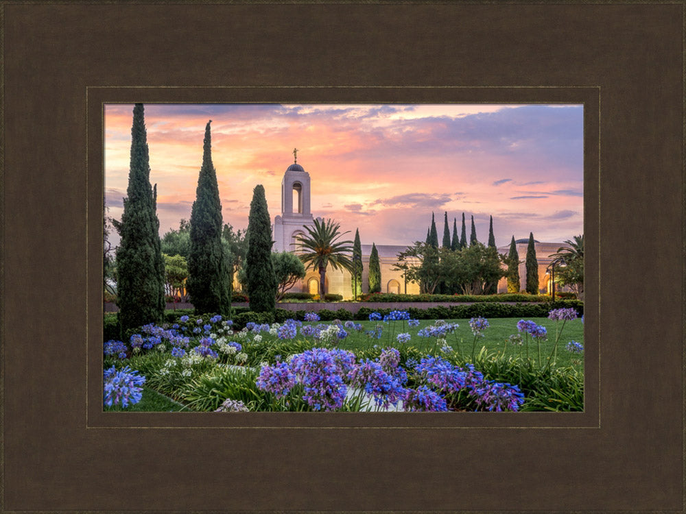 Newport Beach Temple - Flower Pathway by Lance Bertola