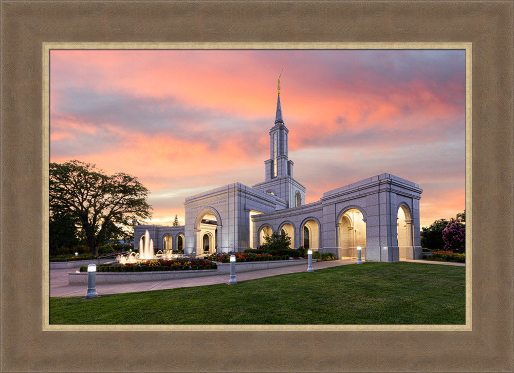 Sacramento California Temple - Sunset by Lance Bertola