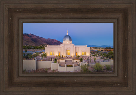 Tucson Arizona Temple - Blue Hour by Lance Bertola