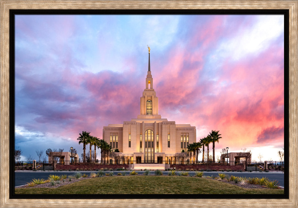 Red Cliffs Temple- Revelatory Realms - framed giclee canvas